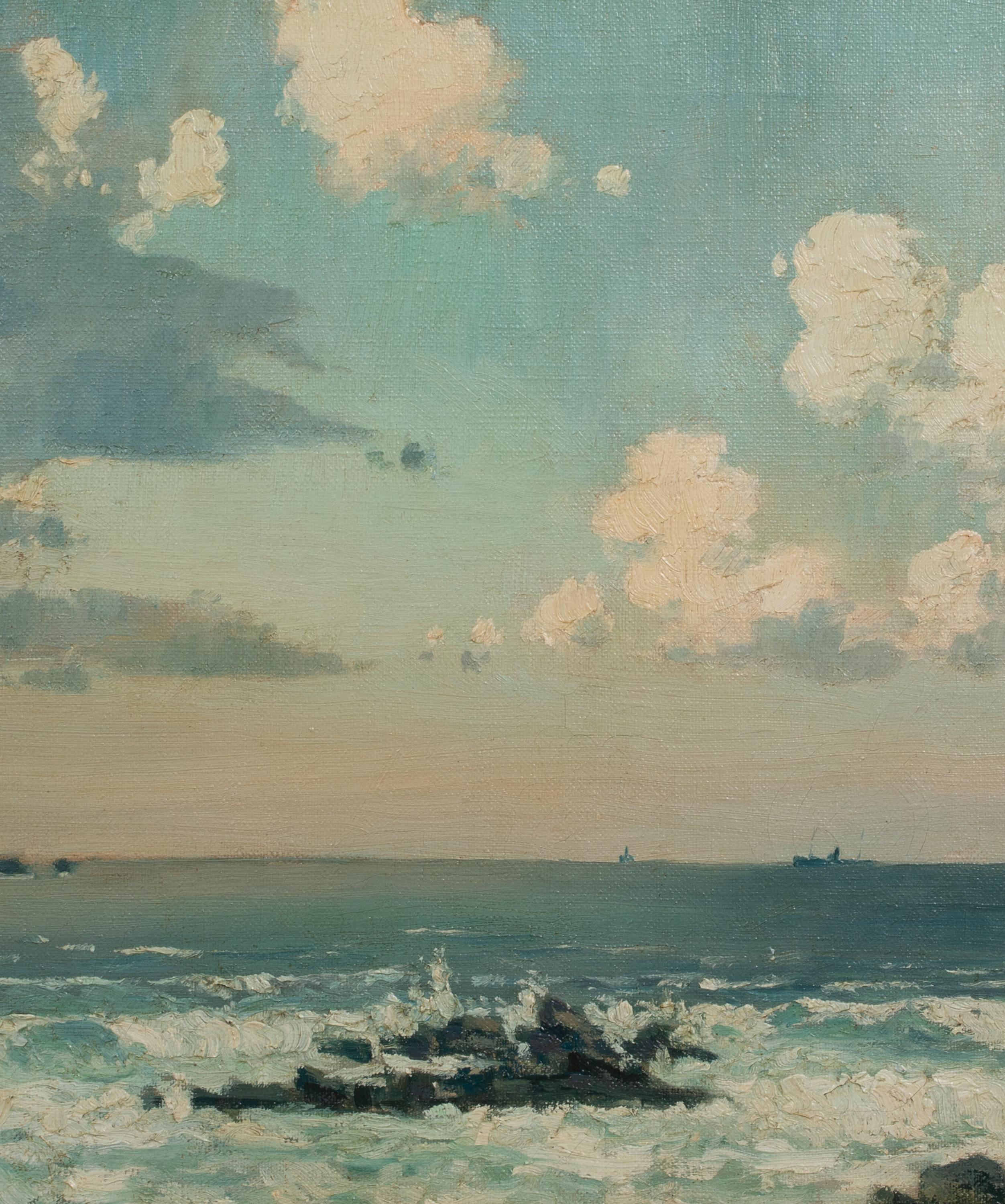 Paysage marin, 19e siècle  Attribué à William Page Atkinson WELLS (1872-1923) en vente 4