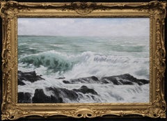 Seascape - Scotland - Edwardian Post Impressionist Scottish marine oil painting 