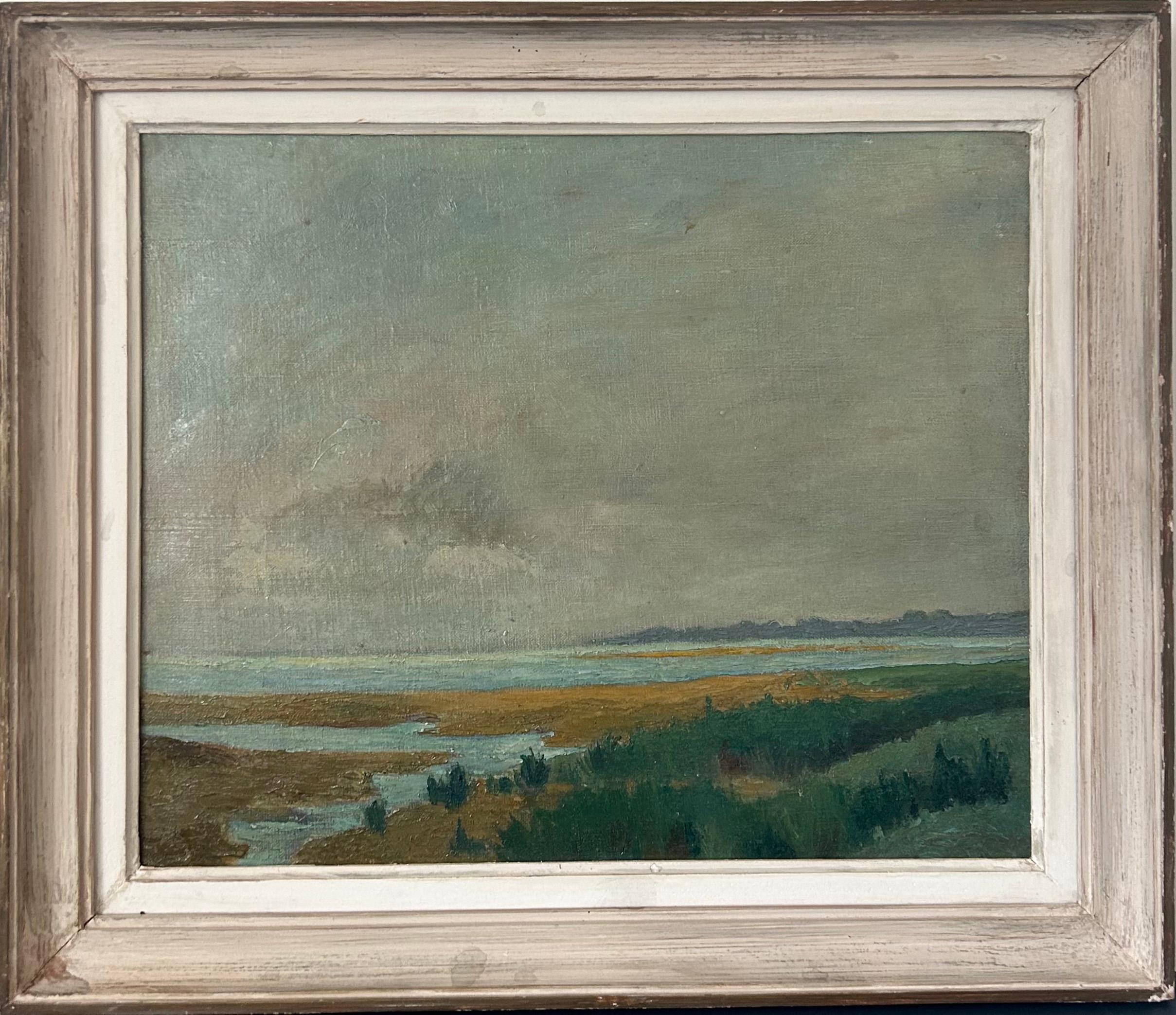 Landscape Painting di Unknown - Mare - Olio su tela