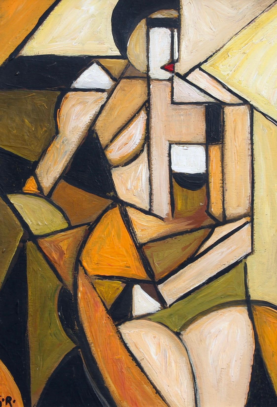 Nudo astratto seduto