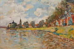Seine in Pont-Marly, 19. Jahrhundert  Beschriftet mit ALFRED SISLEY (1938-1899)