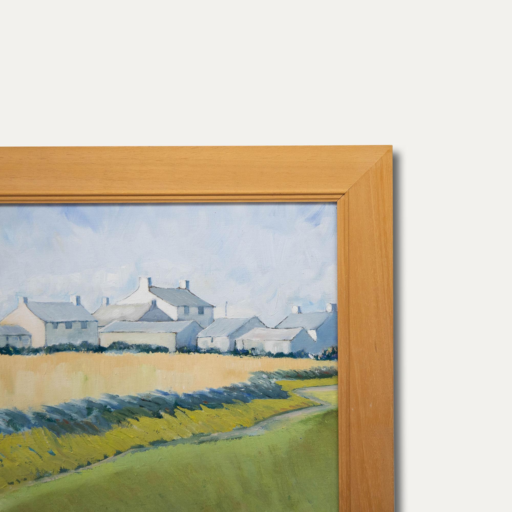 Seiriol Davies - Framed Contemporary Oil, Coastal Farm, Pembrokeshire For Sale 2