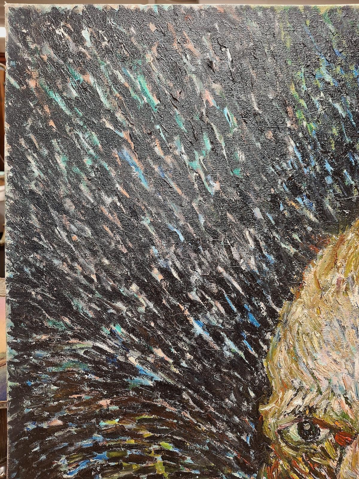 Self-Portrait nach Van Gogh, von Henrico (Richio) Galvez (Post-Impressionismus), Painting, von Unknown