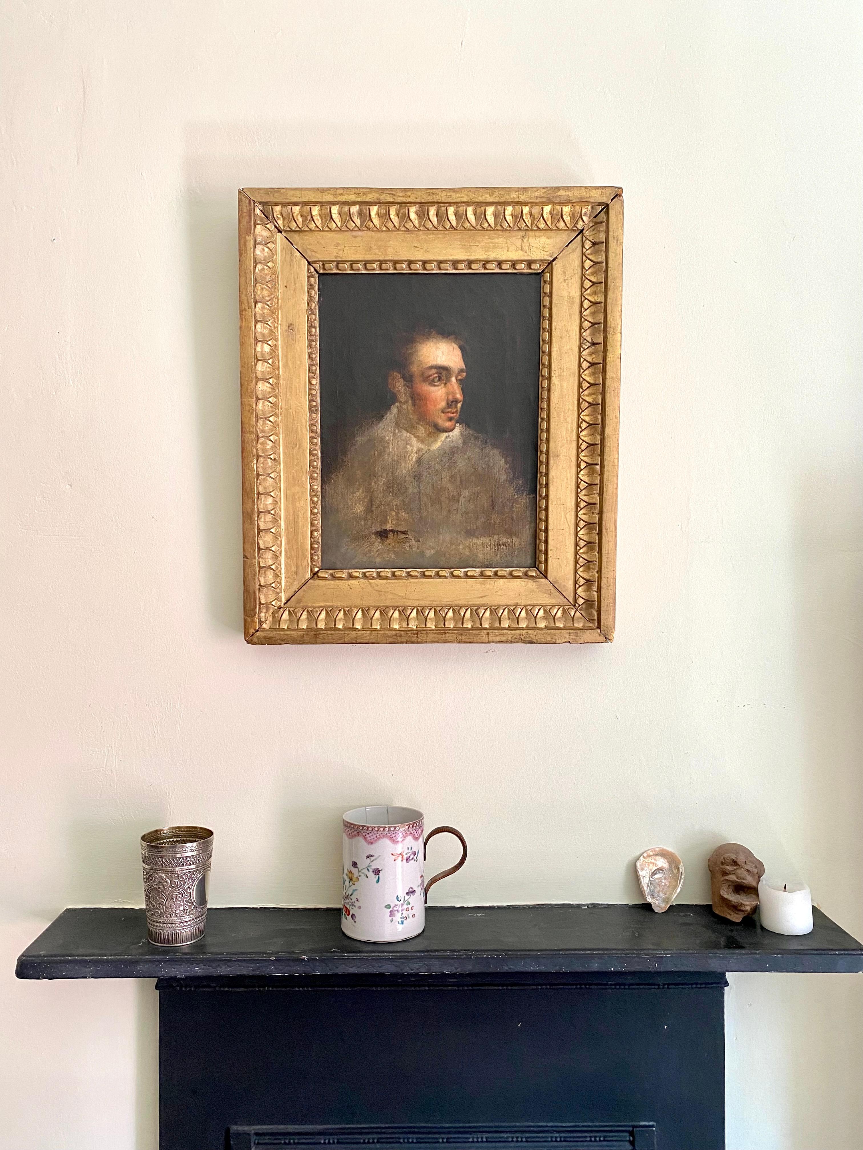 Self portrait of a young man, dashing bohemian French or Russian painter sketch 1