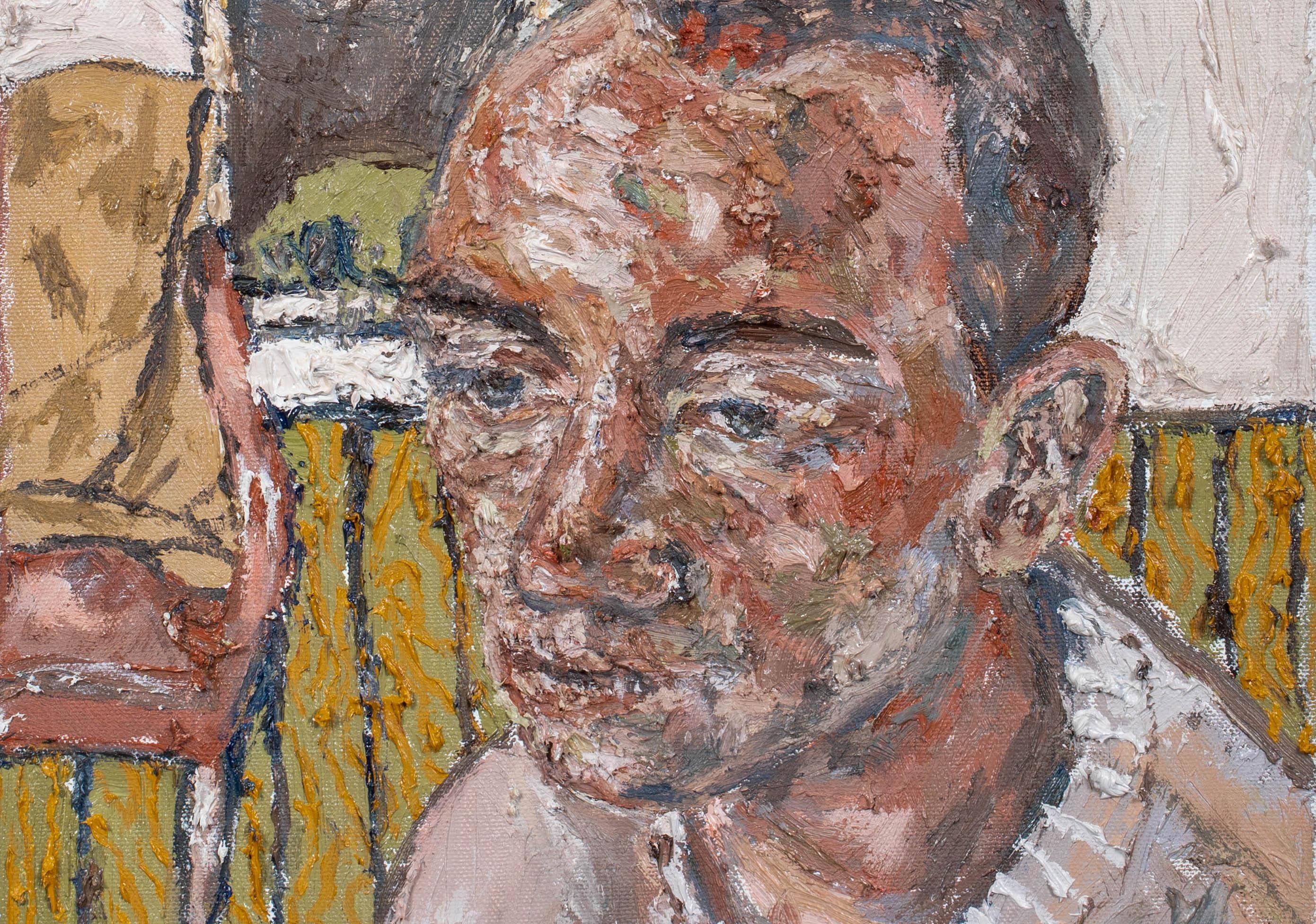 Portrait autoportrait d'un artiste  École d'anglais  École anglaise du 20e siècle - Marron Landscape Painting par Unknown