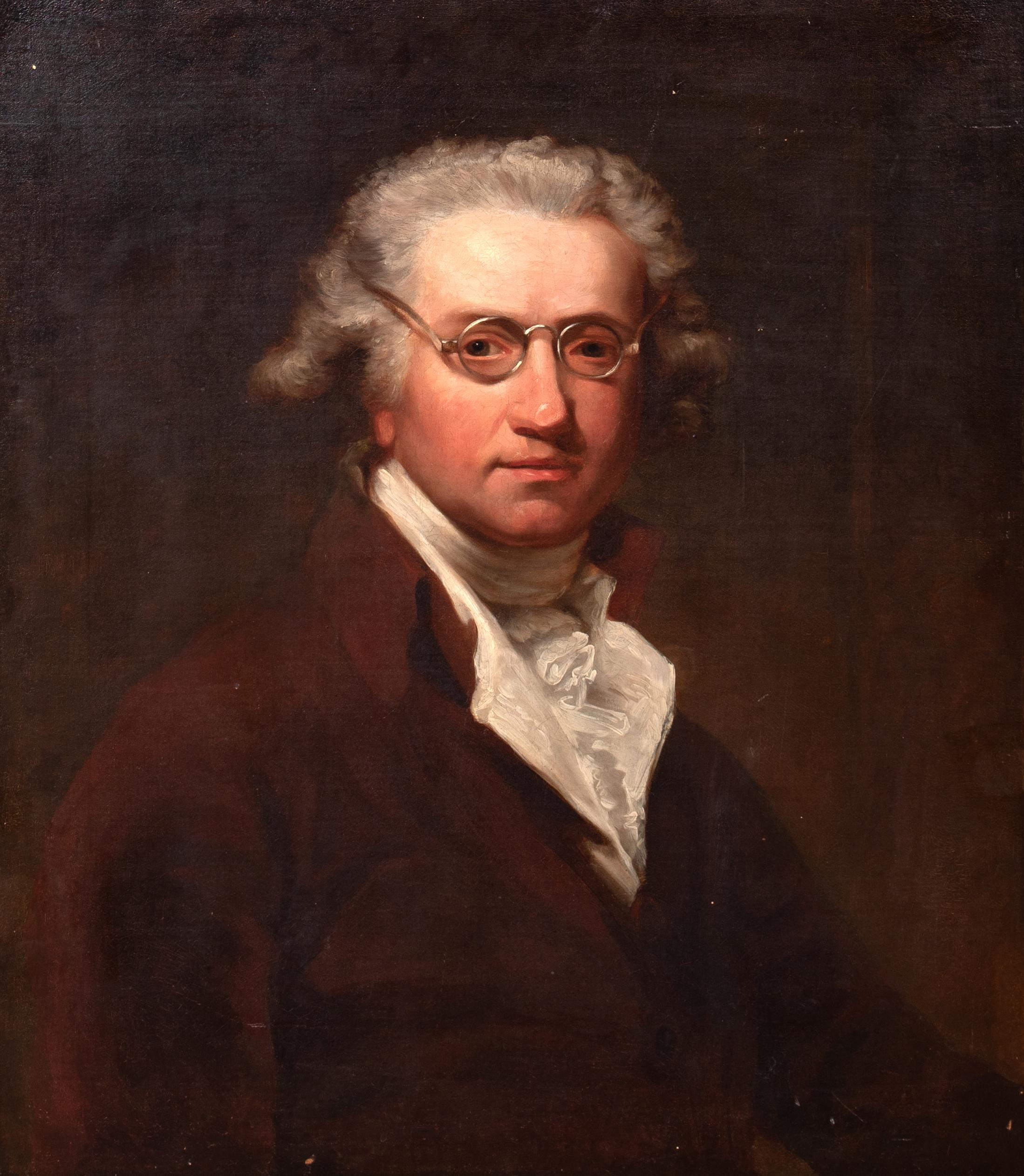 Self Portrait Of Sir Joshua Reynolds (1723-1792), 18th Century  English School - Black Portrait Painting by Unknown