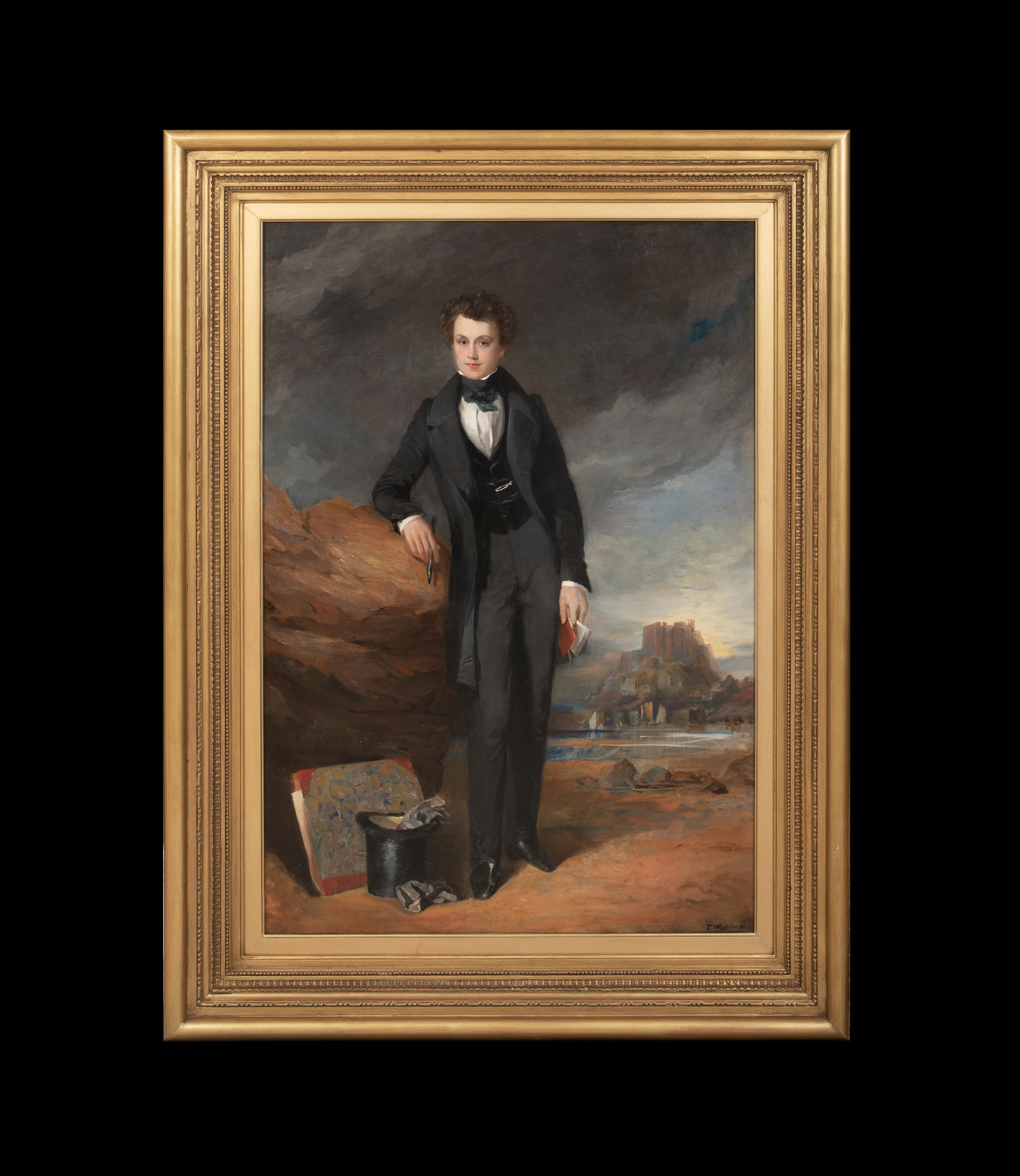 Self Portrait de Thomas A. Woolnoth, Le Rhin, 19e siècle - Painting de Unknown