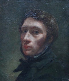 Self Portrait - Old Master 19th century art French male portrait oil painting