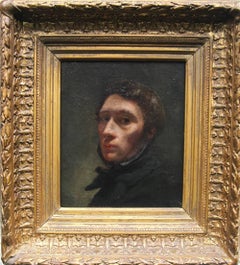 Self Portrait - Old Master 19th century art French male portrait oil painting