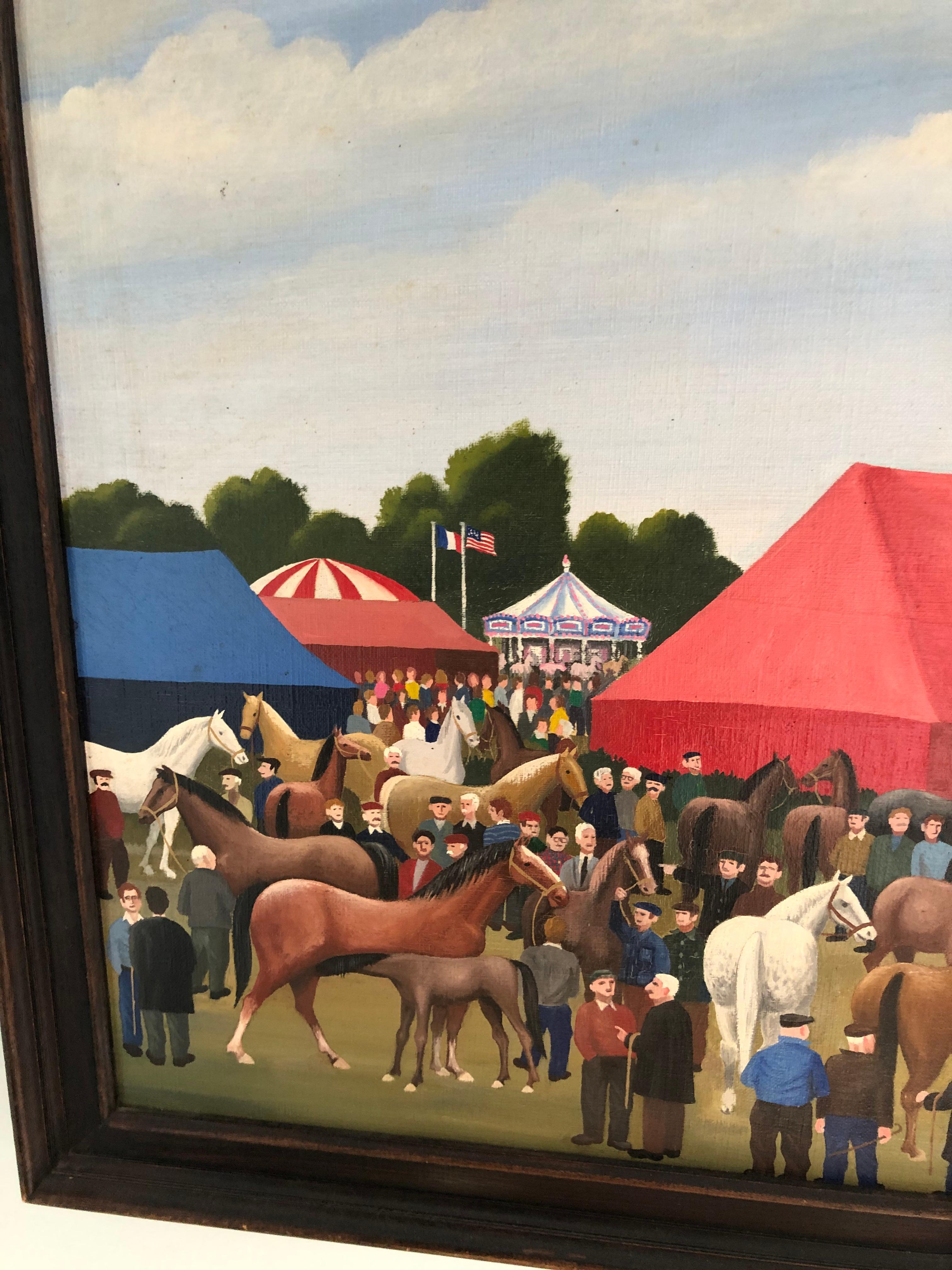Serge De Filippi Horse Show oil on canvas For Sale 2