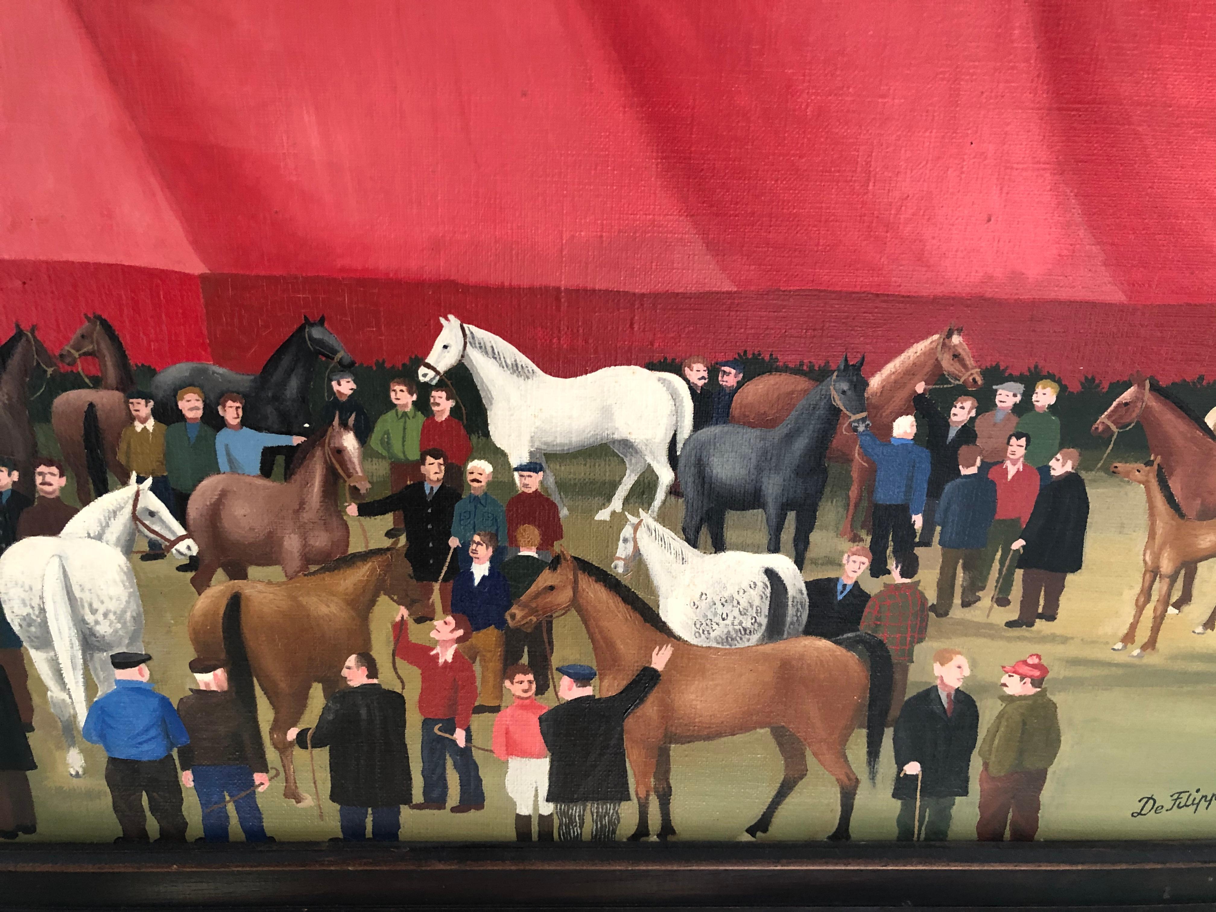 Serge De Filippi Horse Show oil on canvas For Sale 3