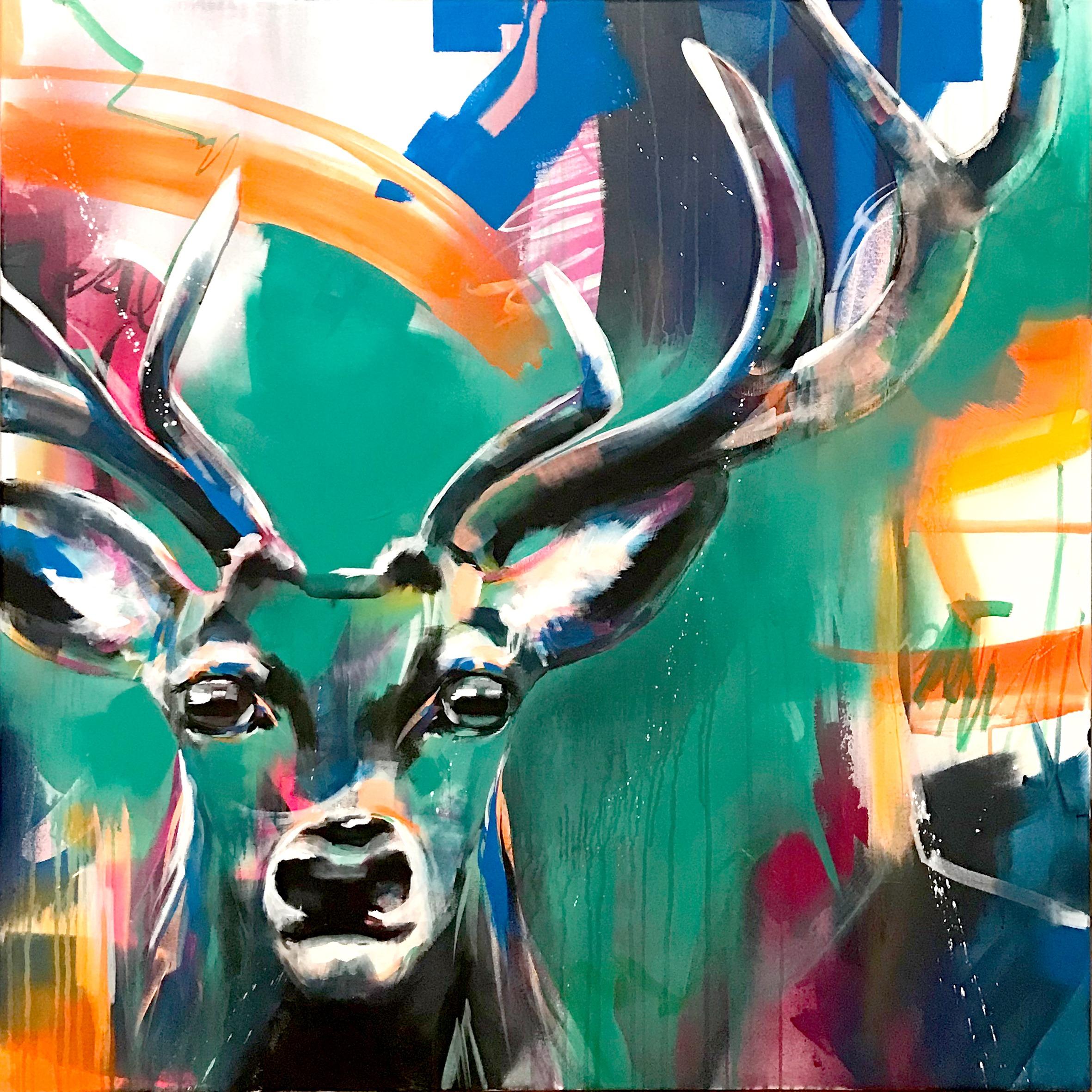 series. animal. - Painting by Unknown