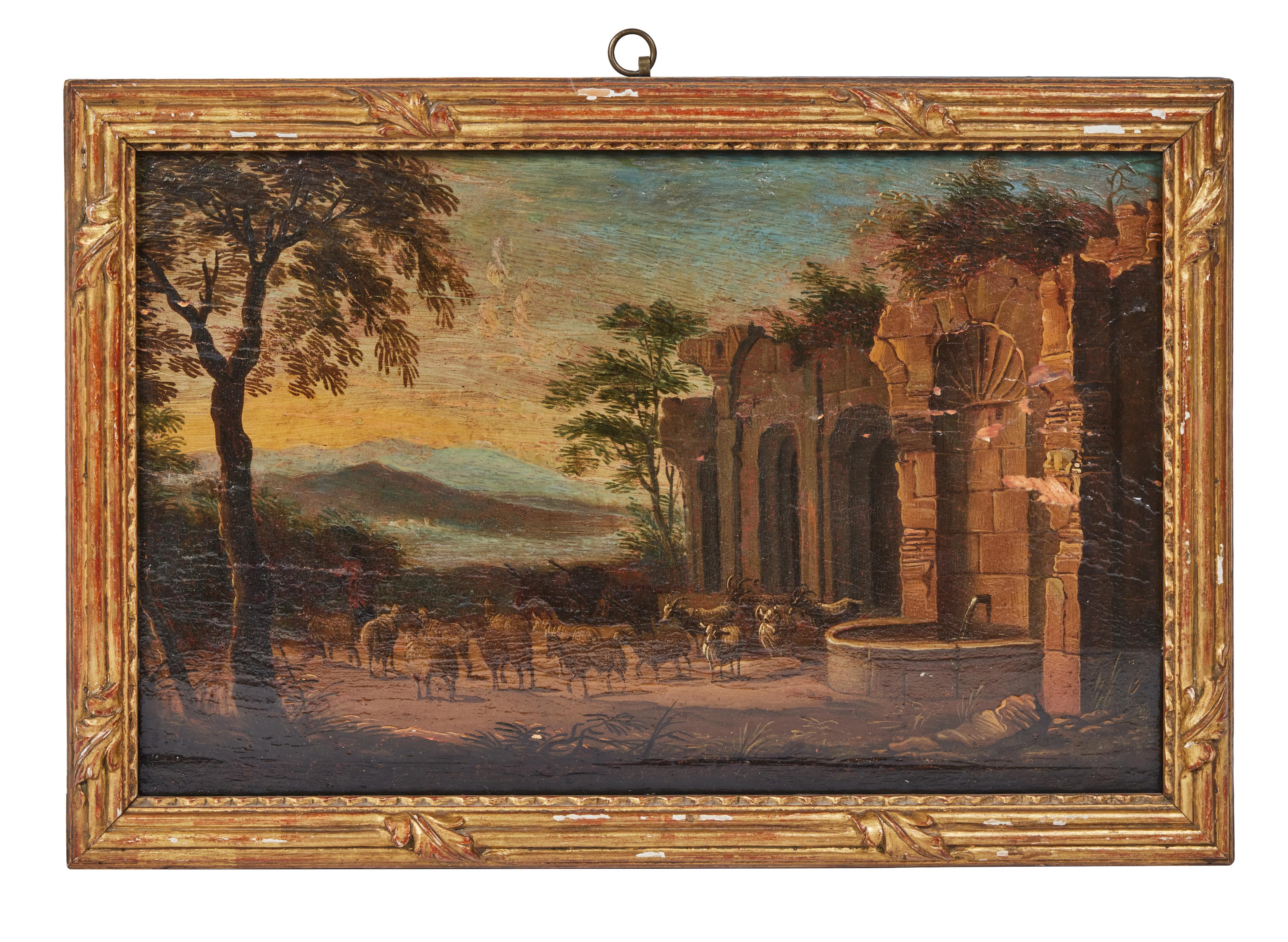 Ensemble de 4 peintures de paysage Capriccio en vente 12