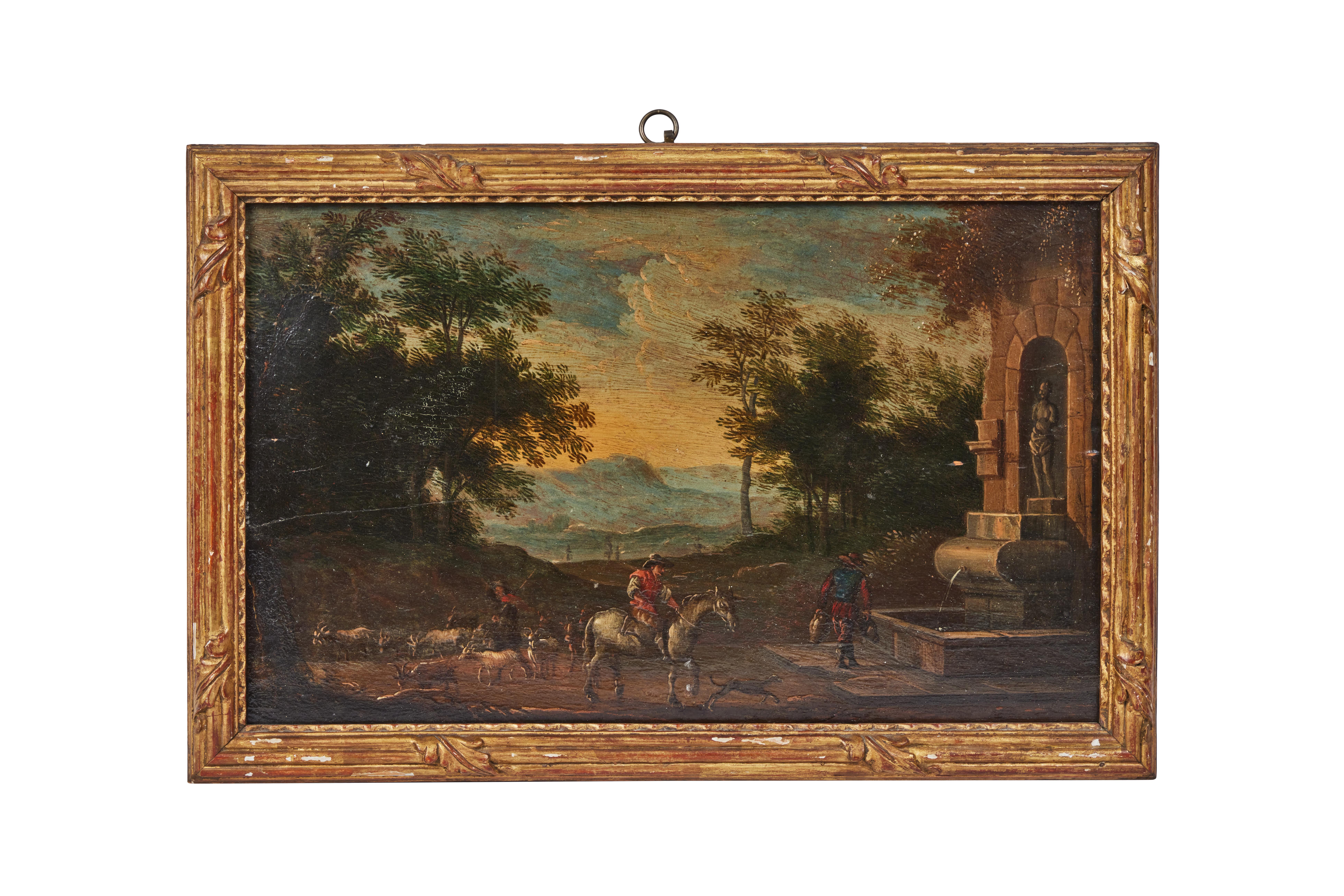 Ensemble de 4 peintures de paysage Capriccio en vente 4