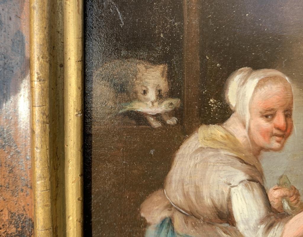 Set of Five 18th century Dutch figure paintings - Interiors scenes - Signed 5