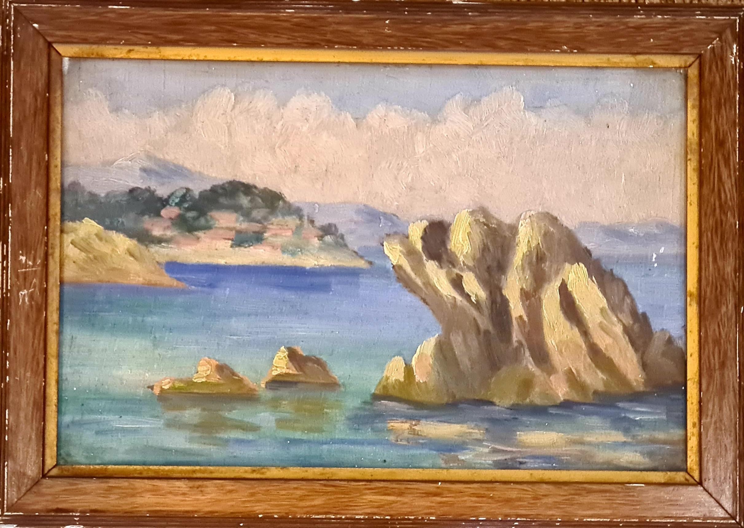 Ensemble de cinq paysages français du début du 20e siècle, Provence et Côte d'Azur en vente 2