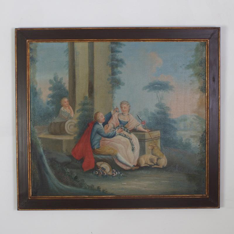 Set di quattro dipinti romantici italiani del XVIII secolo - Painting di Unknown