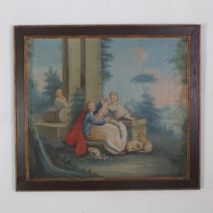 Set of Four 18th Century Romantic Italian Paintings