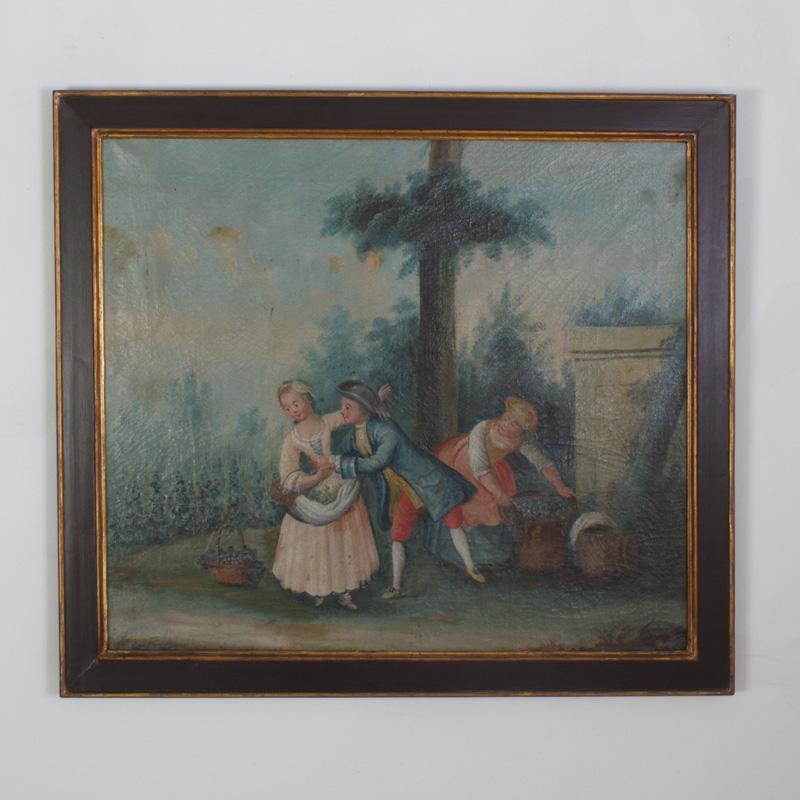 Set of Four 18th Century Romantic Italian Paintings For Sale 4