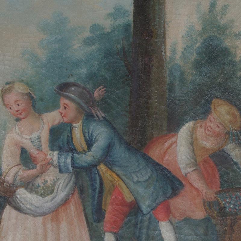 Set of Four 18th Century Romantic Italian Paintings For Sale 5