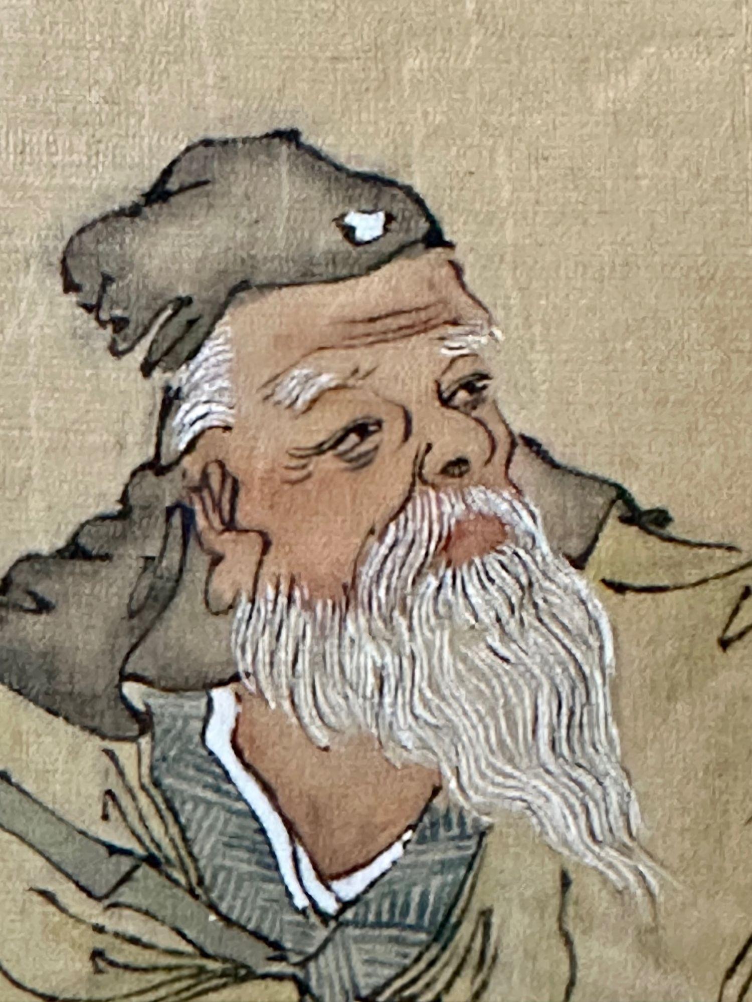 Satz von vier chinesischen Gemälden in Rosenholzrahmen, signiert, 19. im Angebot 5