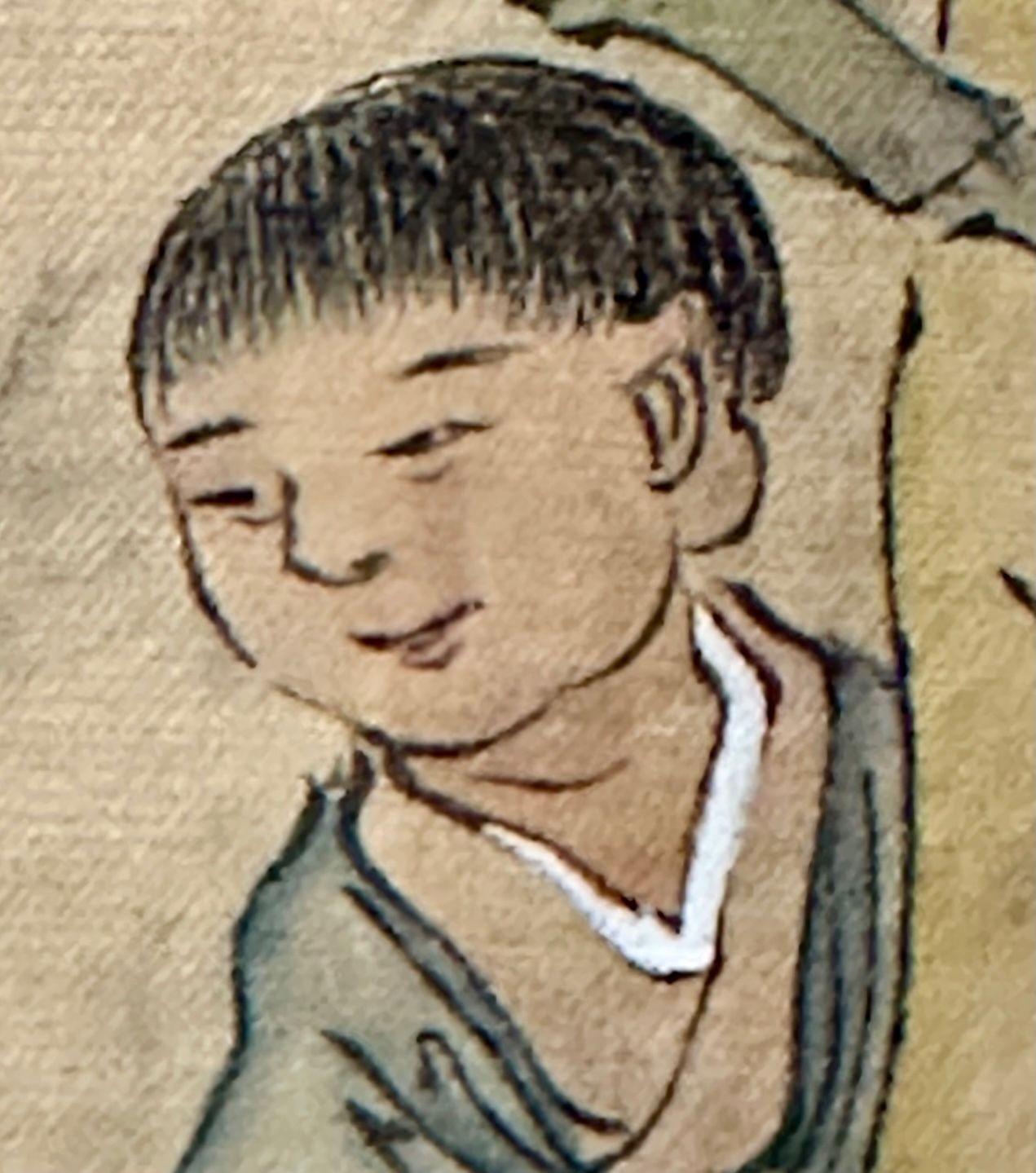 Satz von vier chinesischen Gemälden in Rosenholzrahmen, signiert, 19. im Angebot 4