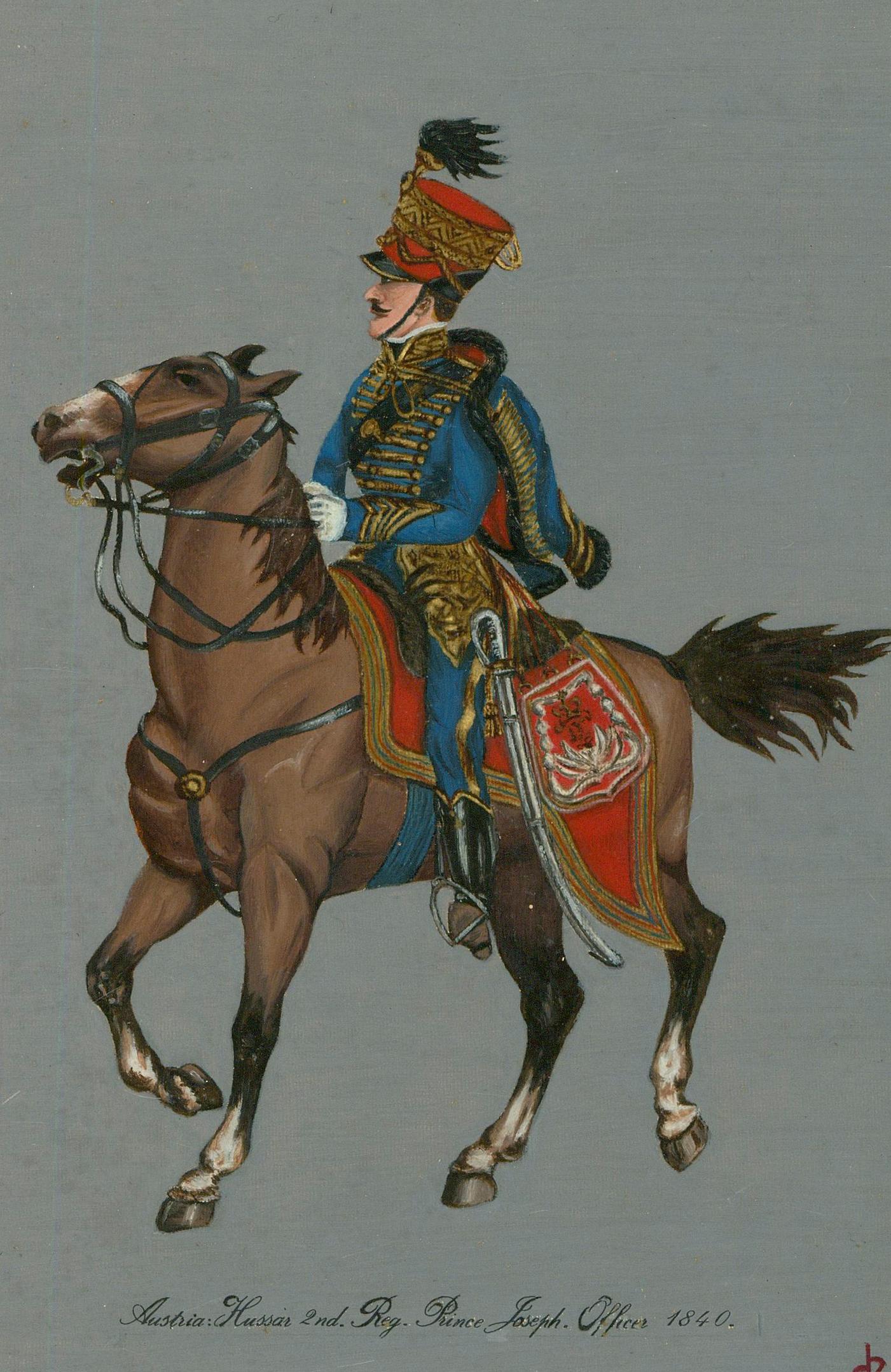 Set di quattro olii della metà del XX secolo - Figure militari a cavallo - Painting di Unknown