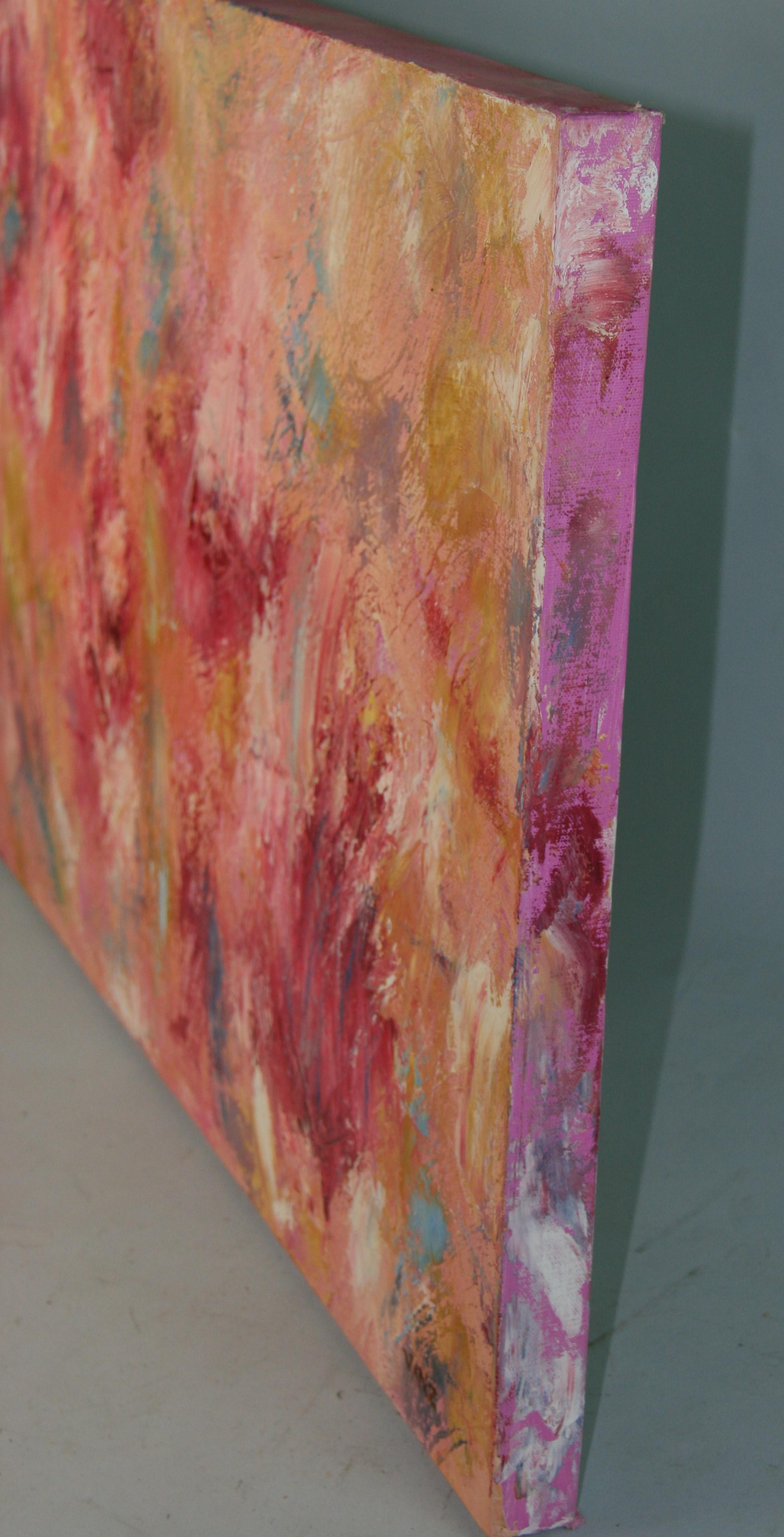 Shades of Red Vivid Abstract Flower Sunburst di Vanz in vendita 3