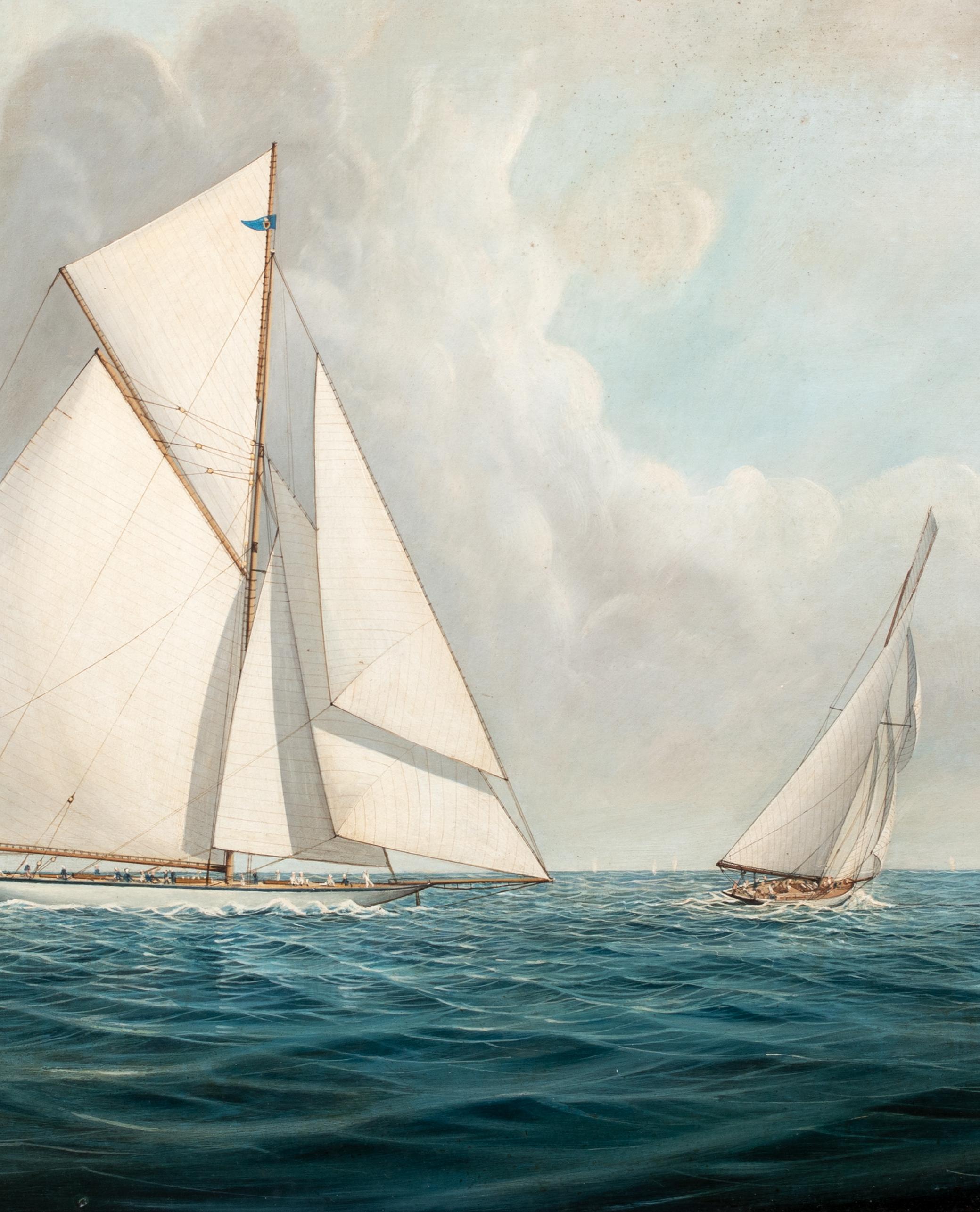 Shamrock III verfolgt die Reliance, 1903 America's Cup Yacht Race, New York, USA im Angebot 3