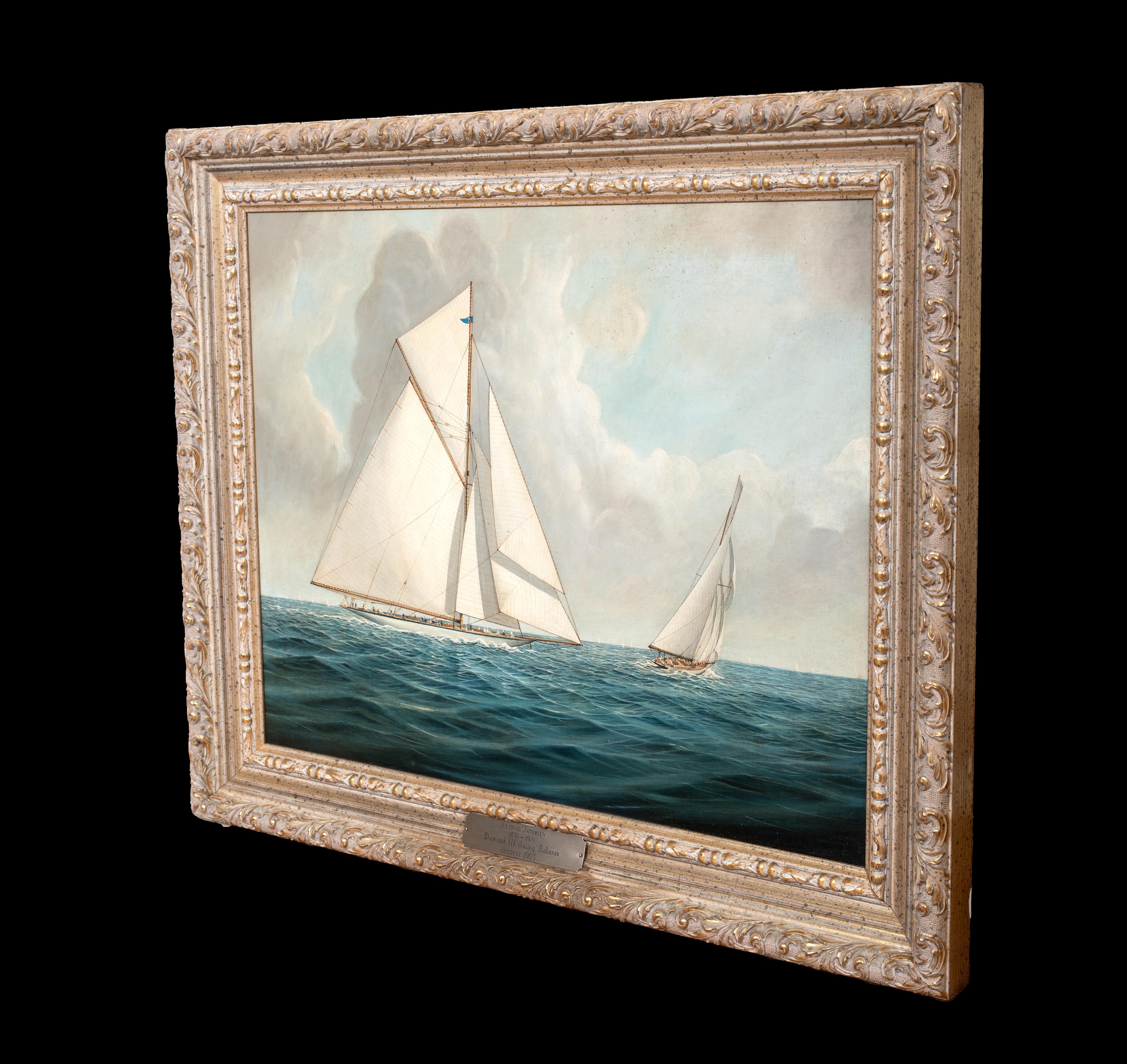 Shamrock III verfolgt die Reliance, 1903 America's Cup Yacht Race, New York, USA im Angebot 4