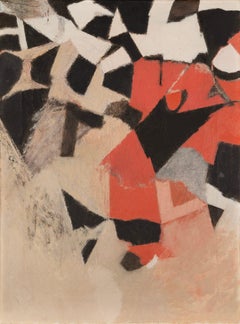 Forme che cadono, dipinto olio su tela di John Eaves, 1968
