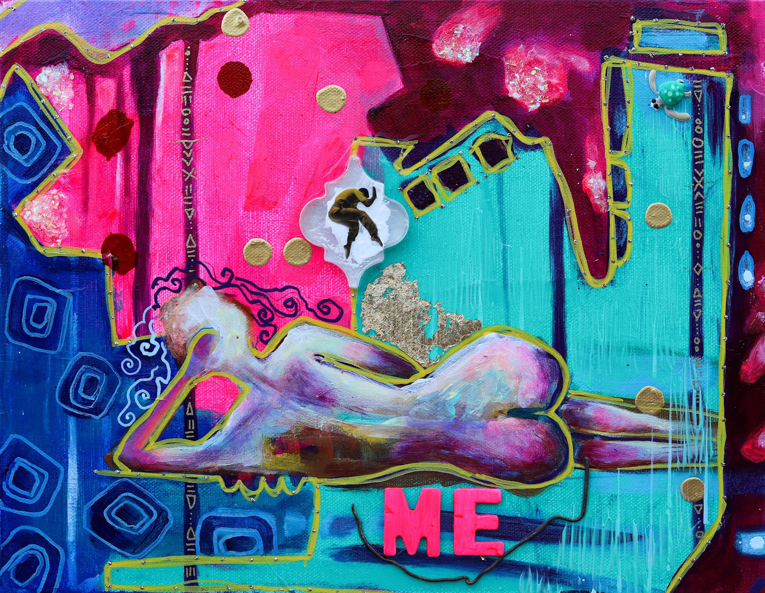 SHE + ME = COMPLEX by Nicole Collie - Painting by Unknown