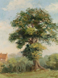 Sheila R. Michalski - Huile de 1968 ornementée:: Le chêne du Poringland