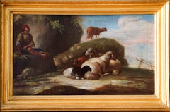 Shepherd resting in the midday sunlight —  Neapolitan painting, 18th century