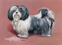 Vintage Shih Tzu Painting