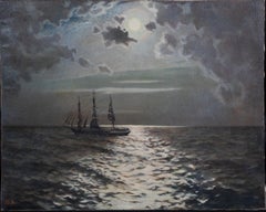 Ship Sailing In The Moonlight