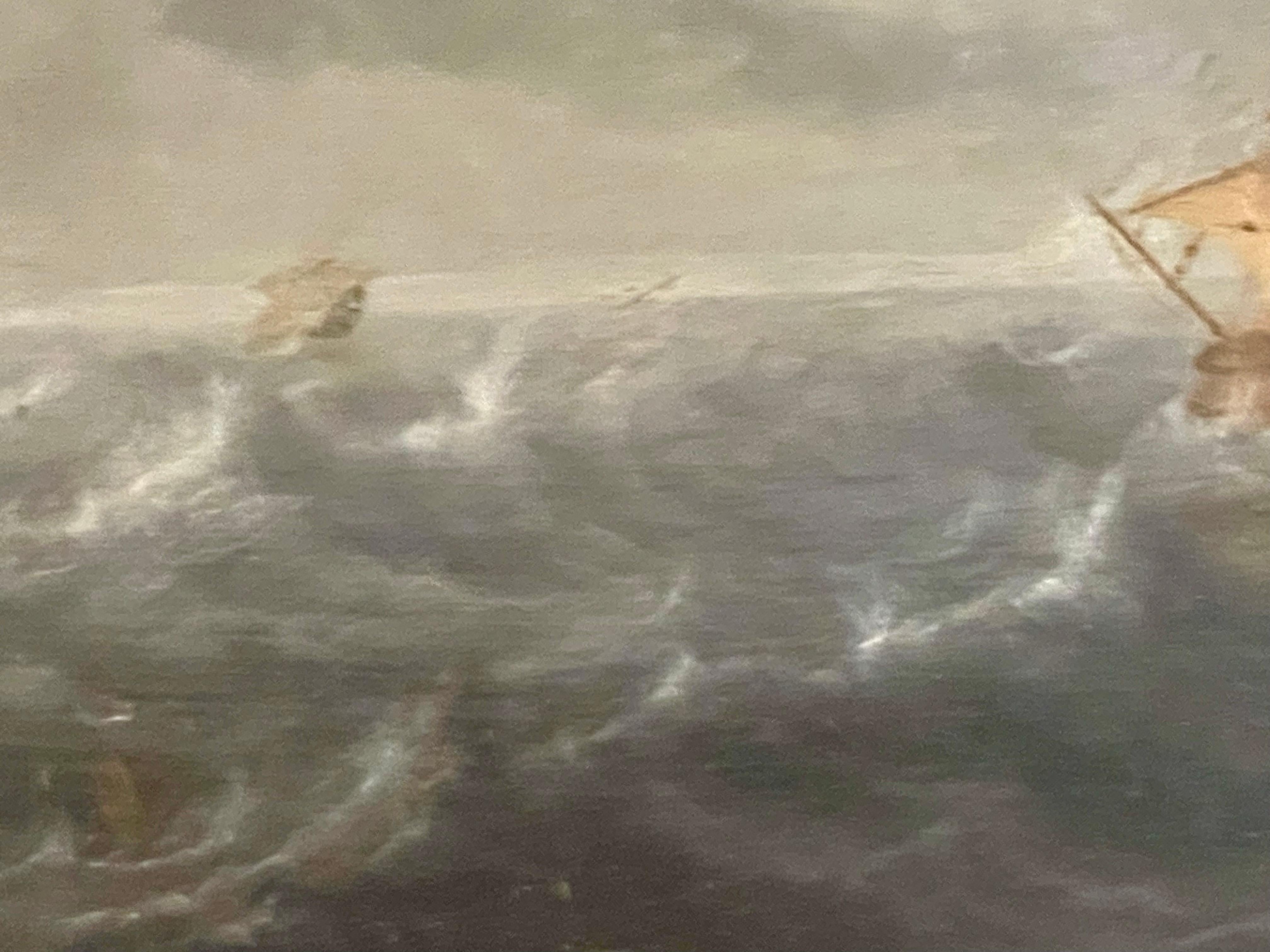 Dutch ships on rough seas 17th Century For Sale 1