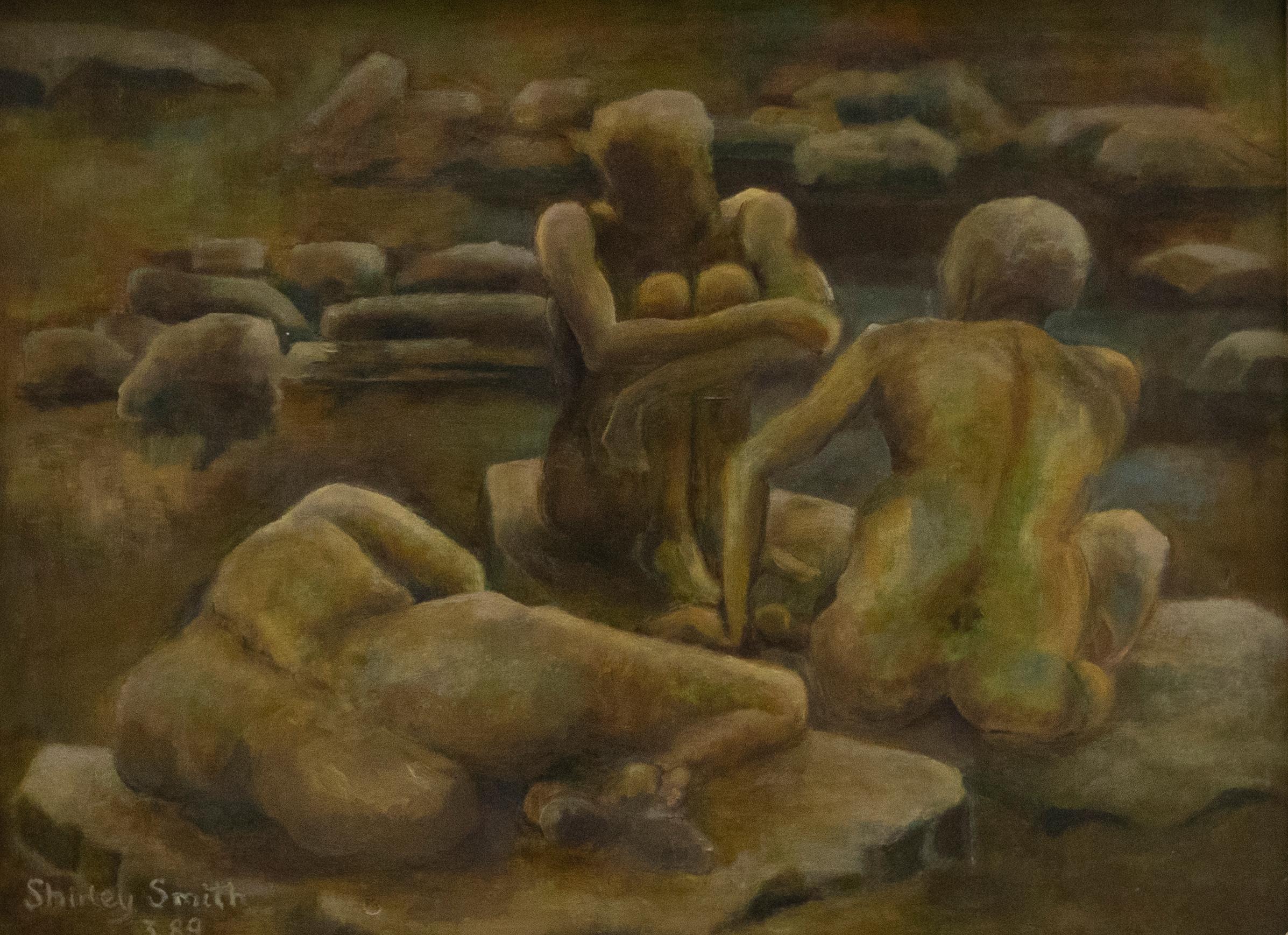 Shirley Smith - Gerahmtes Ölgemälde des 20. Jahrhunderts, surrealistische Lebensstudie – Painting von Unknown