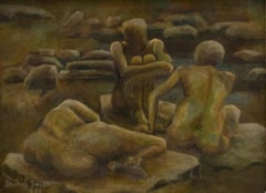 Shirley Smith - Framed 20th Century Oil, Surrealist Life Study