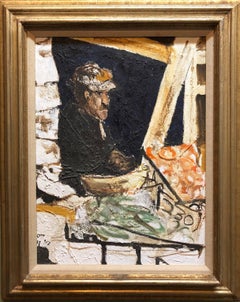 Shuk Machane Yehuda Jerusalem Market Israeli Oil Painting