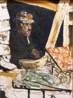 Peinture à l'huile israélienne du marché de Jérusalem de Shuk Machane Yehuda