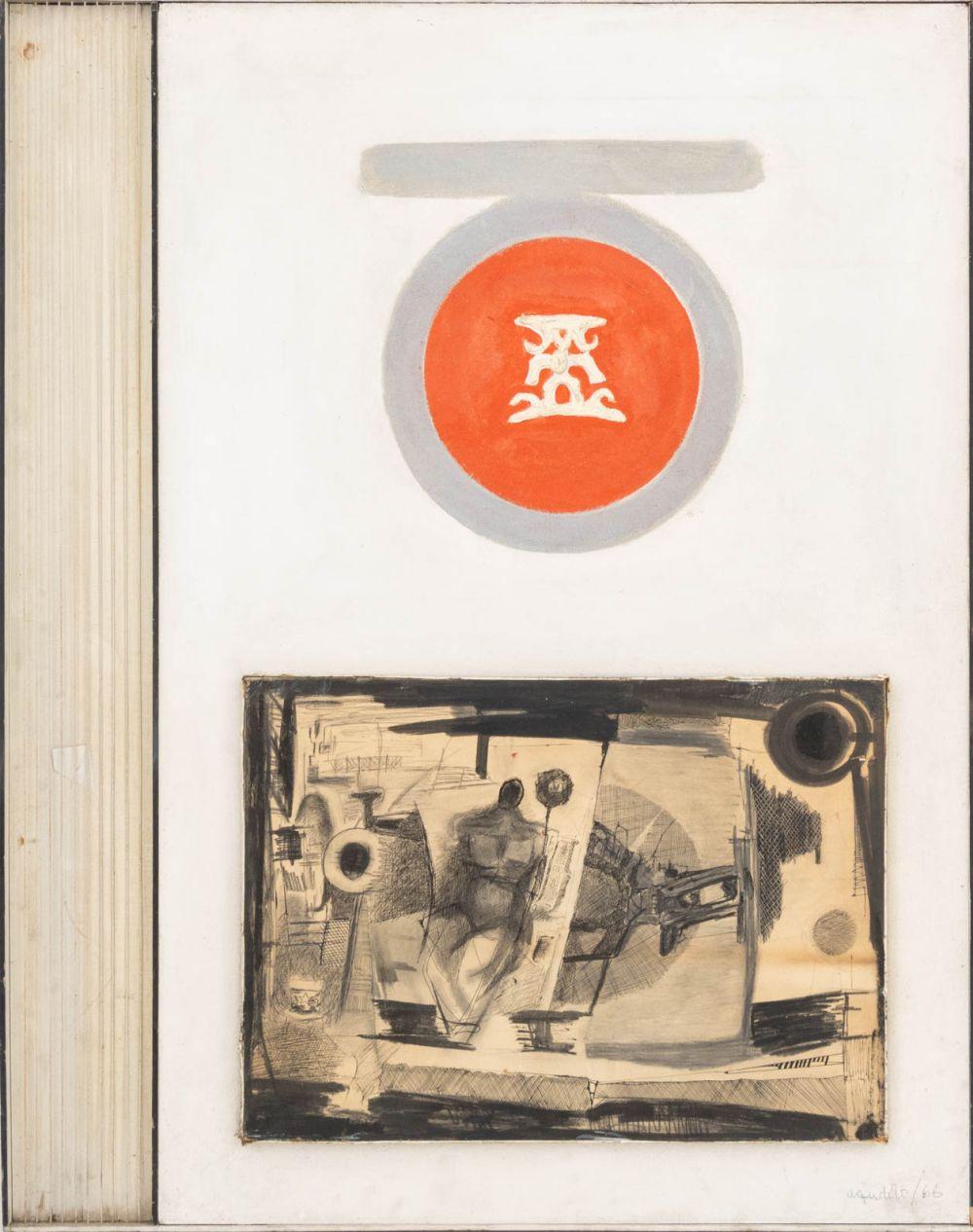 Signed Agudelo, Abstract Composition, Assemblage, 1966 - Mixed Media Art by Unknown