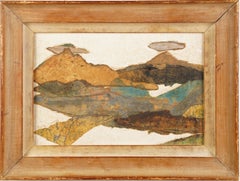 Signed American Female Modernist Southwest Landscape Framed Oil Painting