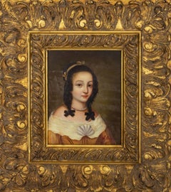 Signed American School Portrait of a Girl