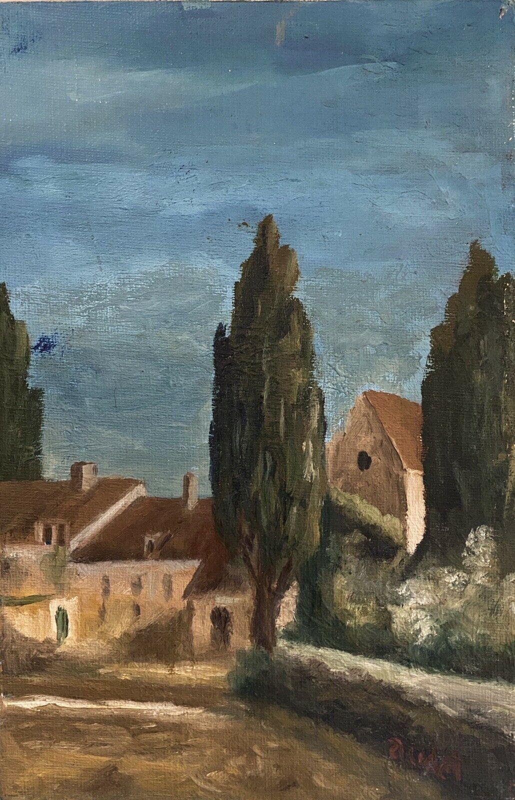 Olio post-impressionista francese firmato, Paesaggio provenzale in vendita 1