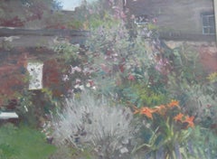 Signed Impressionist : 'Garden Study' , oil circa 1950's.