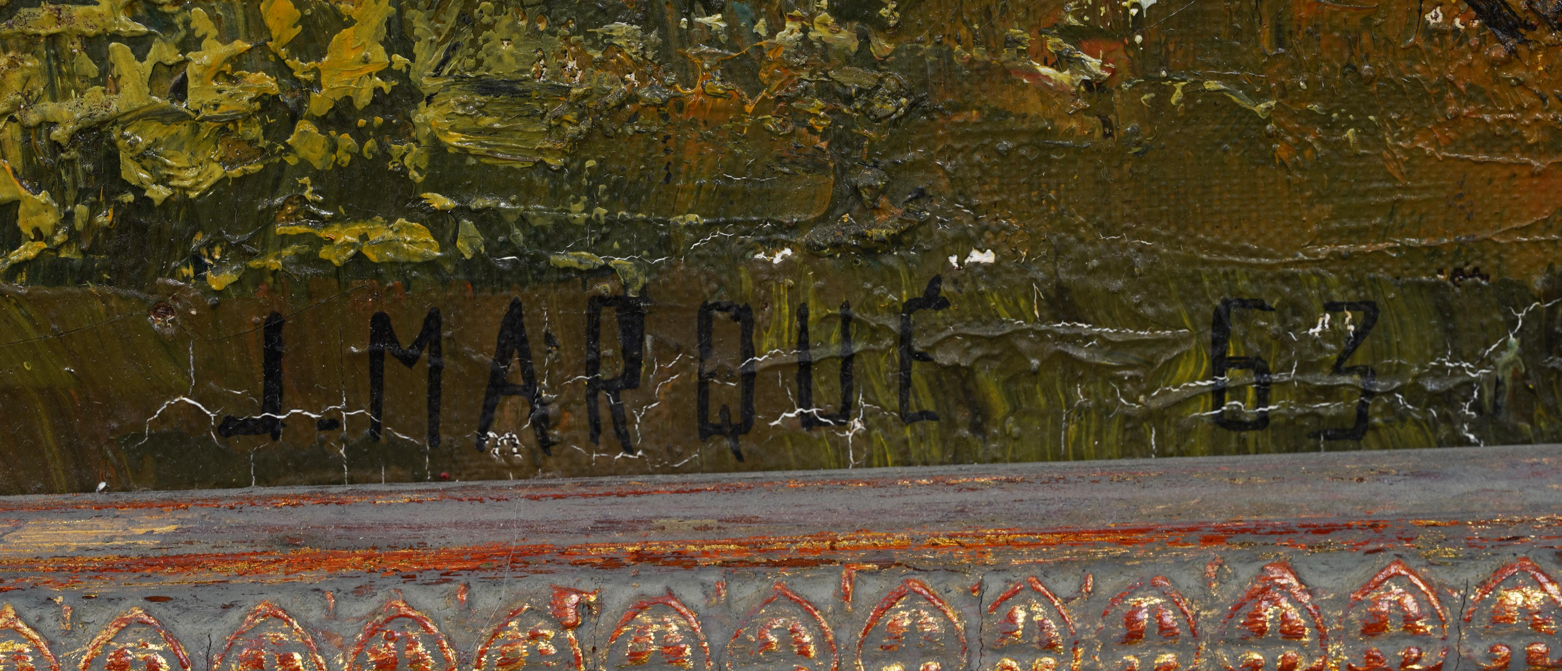 Pittura ad olio firmata Paris Modernist con cornice, con limoni e gattaiole, natura morta in vendita 1