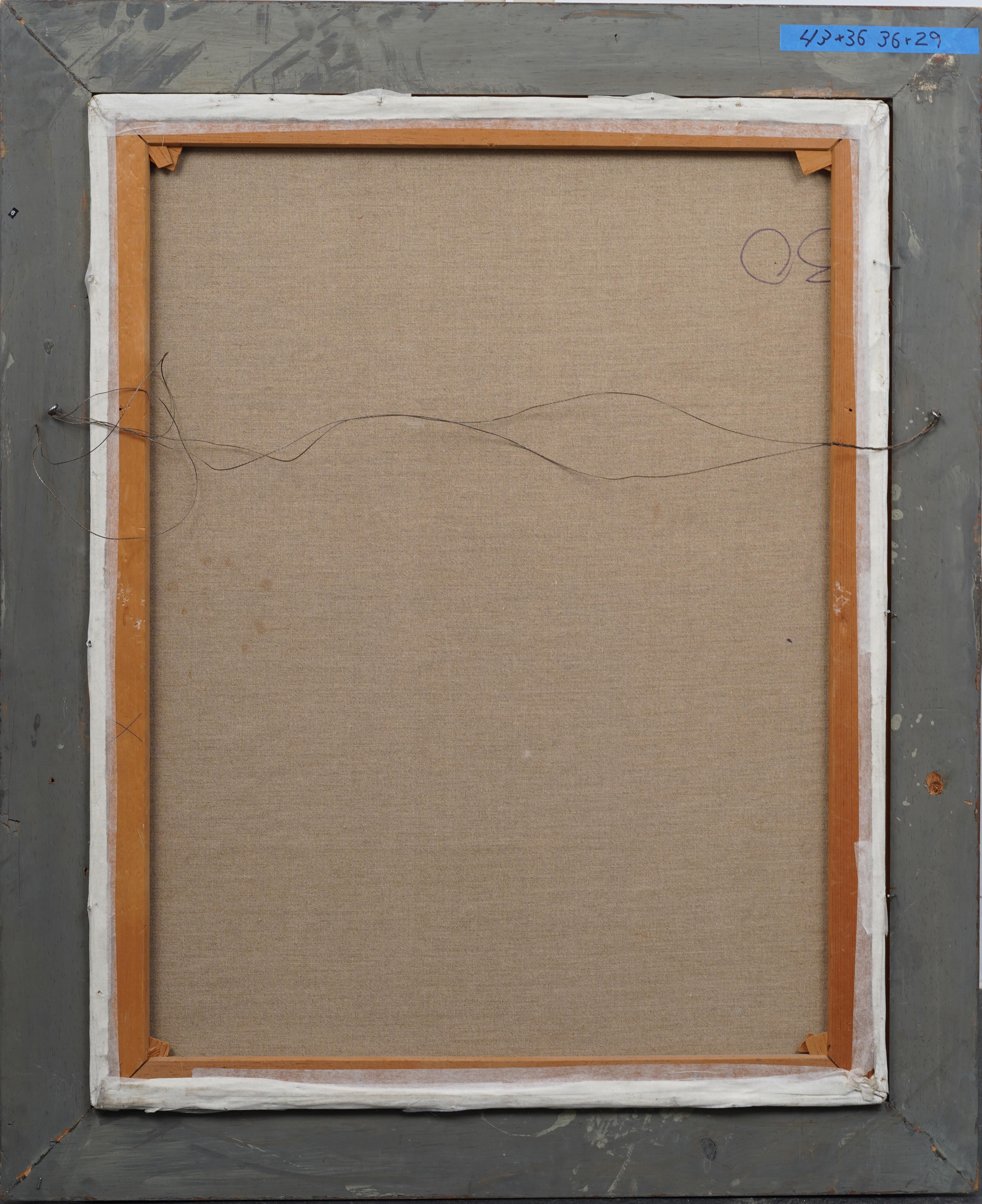 Pittura ad olio firmata Paris Modernist con cornice, con limoni e gattaiole, natura morta in vendita 2