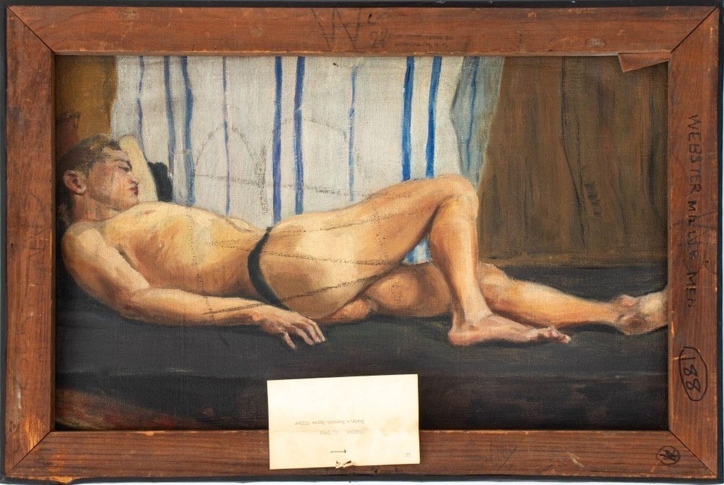 Signed Post-Impressionist Double-Sided Reclining Nude Figures For Sale 1