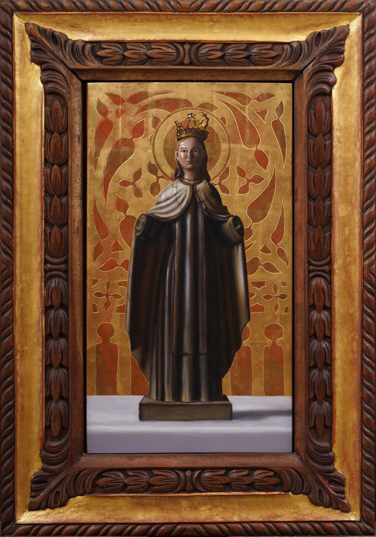 Signiertes, gerahmtes Royal Portrait, Ölgemälde, Super Realist American School, Vintage – Painting von Unknown